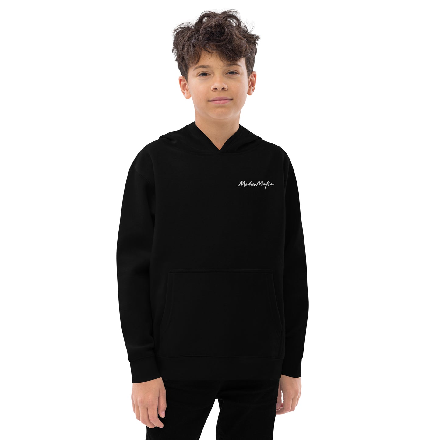 Kids Unisex Fleece Hoodie (Black)