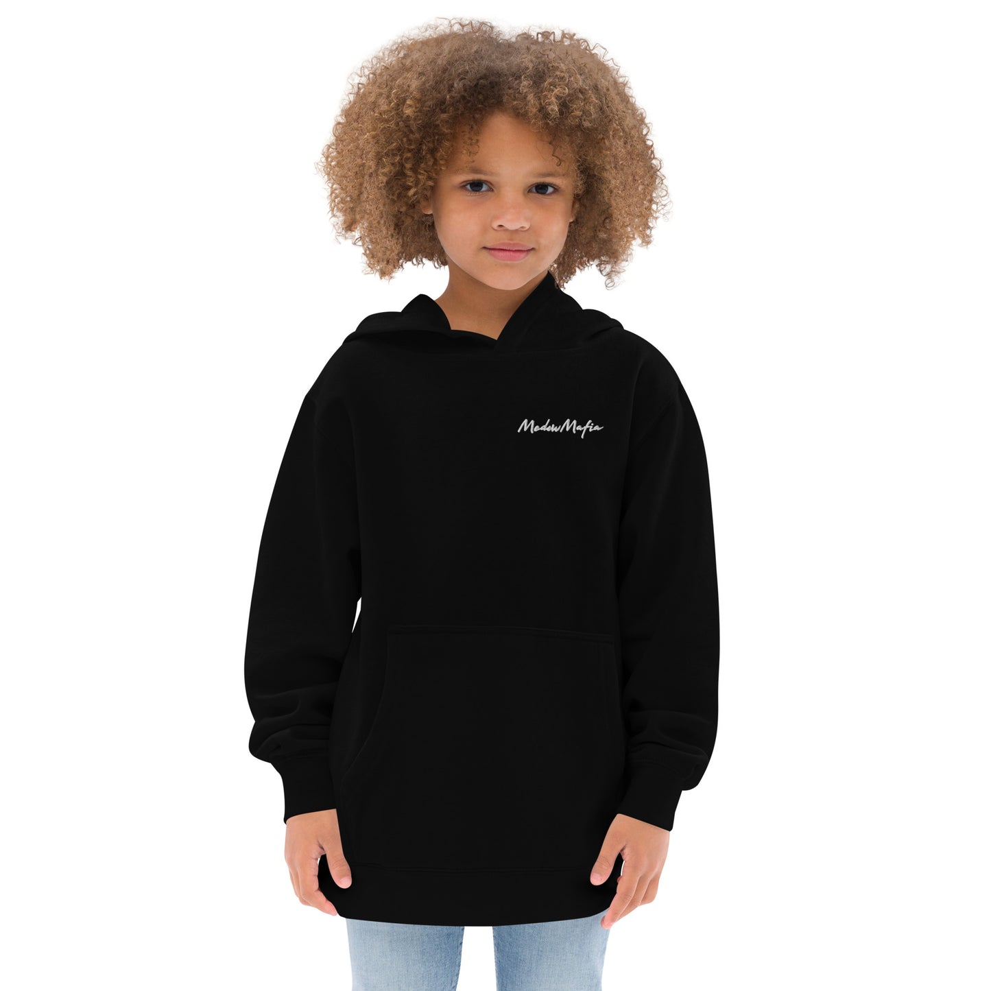 Kids Unisex Fleece Hoodie (Black)