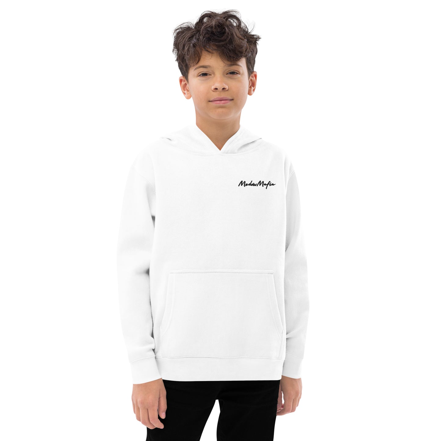 Kids Unisex Fleece Hoodie (White)