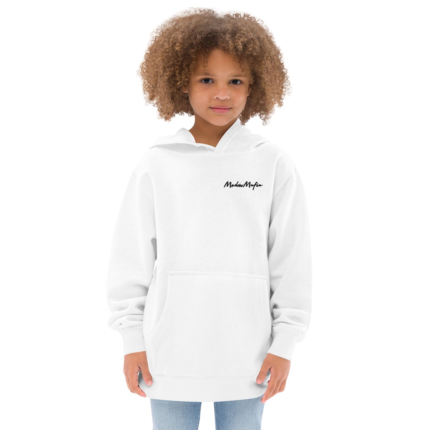 Kids Unisex Fleece Hoodie (White)