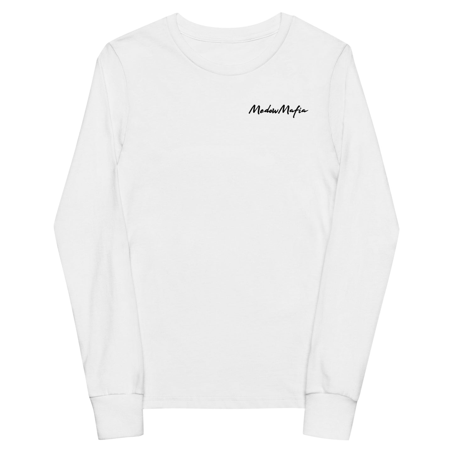 Kids Unisex Long Sleeve Tee (White)